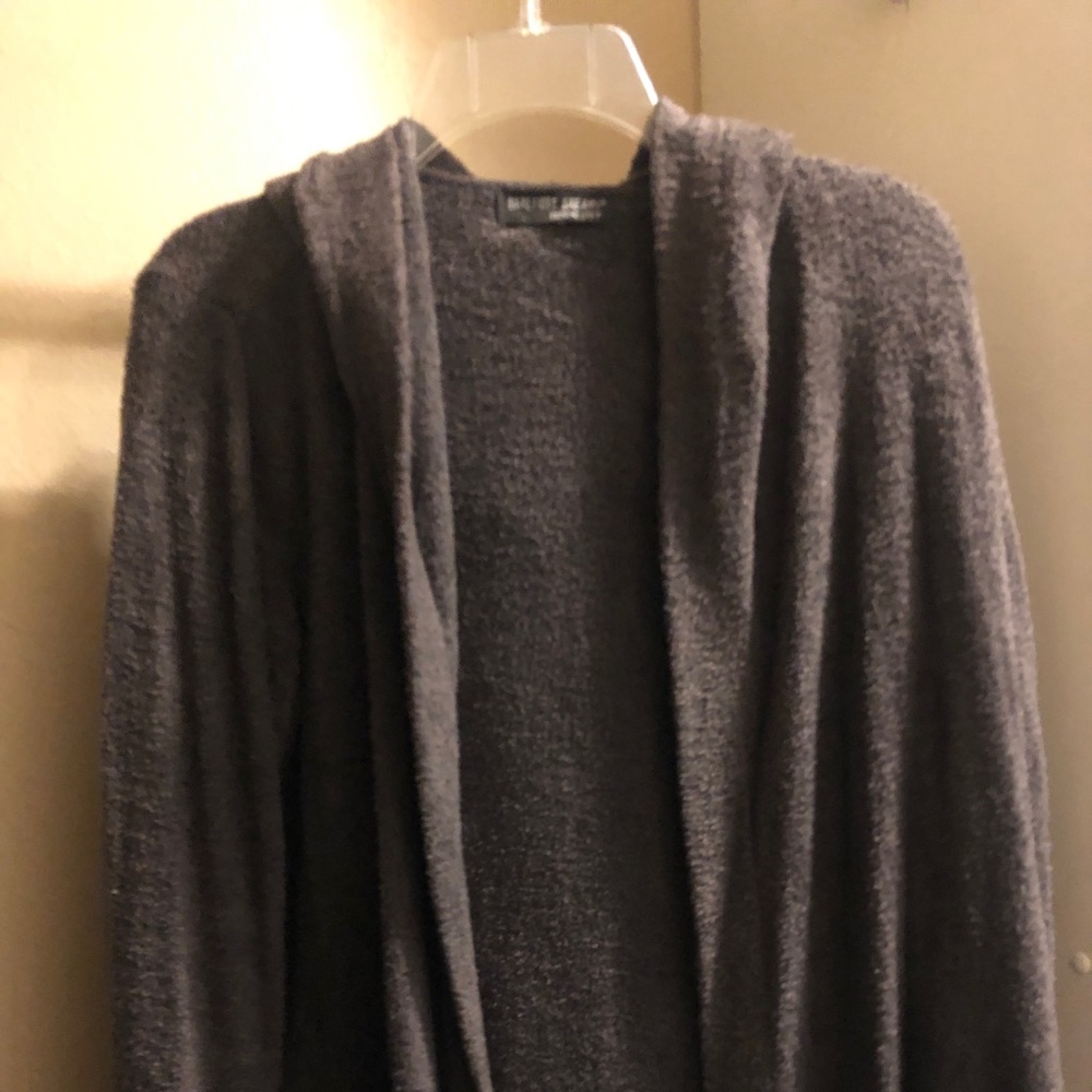 Barefoot dreams cozy chic lite Coastal hooded cardigan